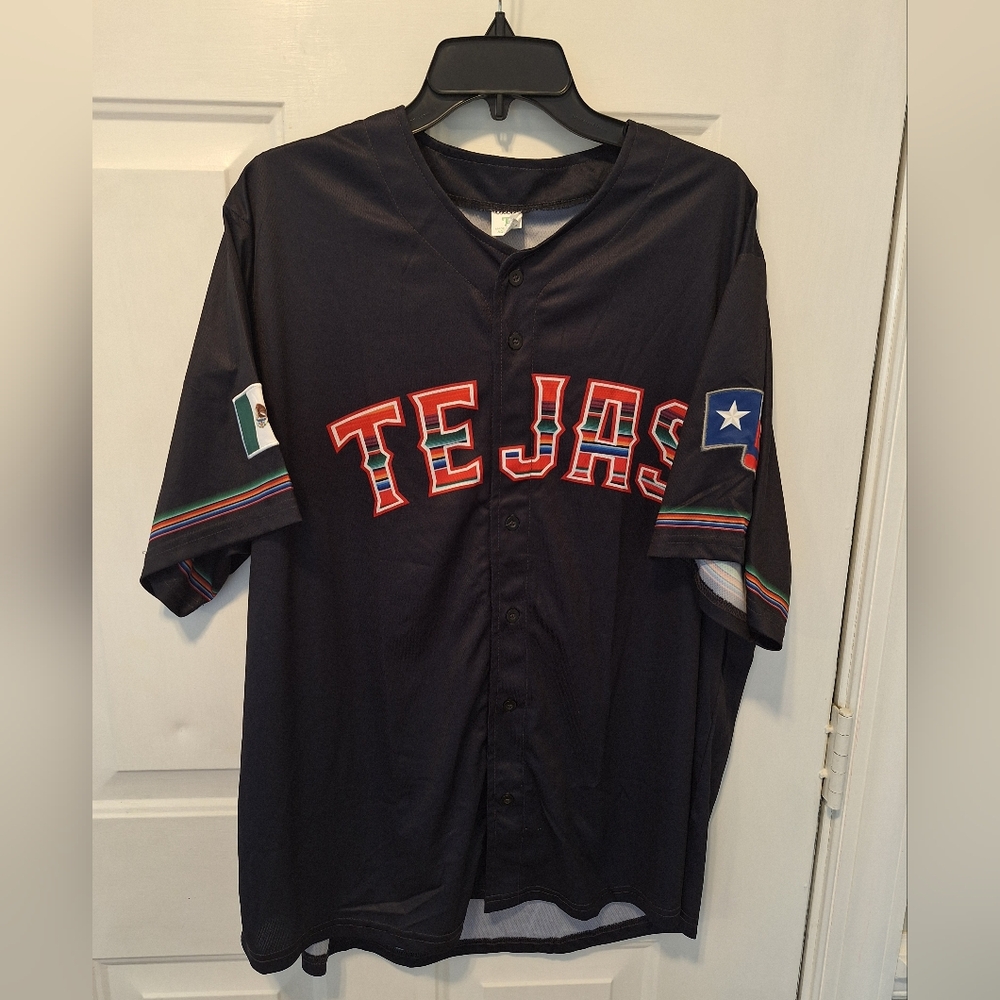 Promo Tejas Jersey with Mexico/Texas flags on sleeves
